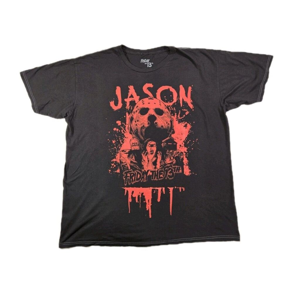 Mens Friday the 13th Jason Vorhees Short Sleeve T Shirt Gray XL